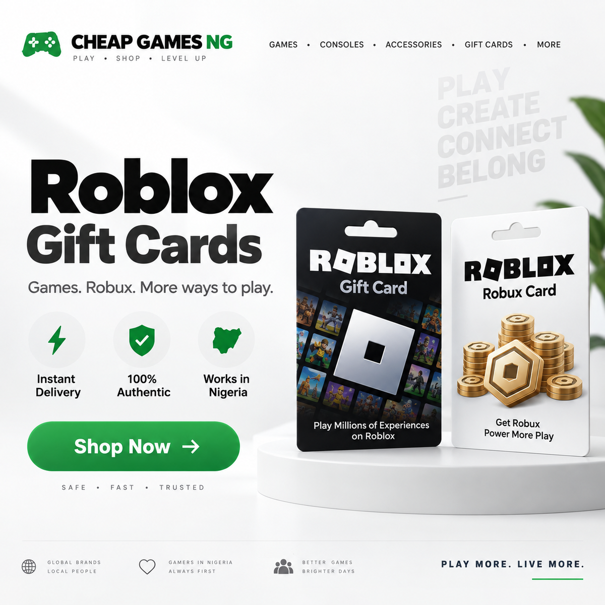Roblox Gift Cards in Nigeria