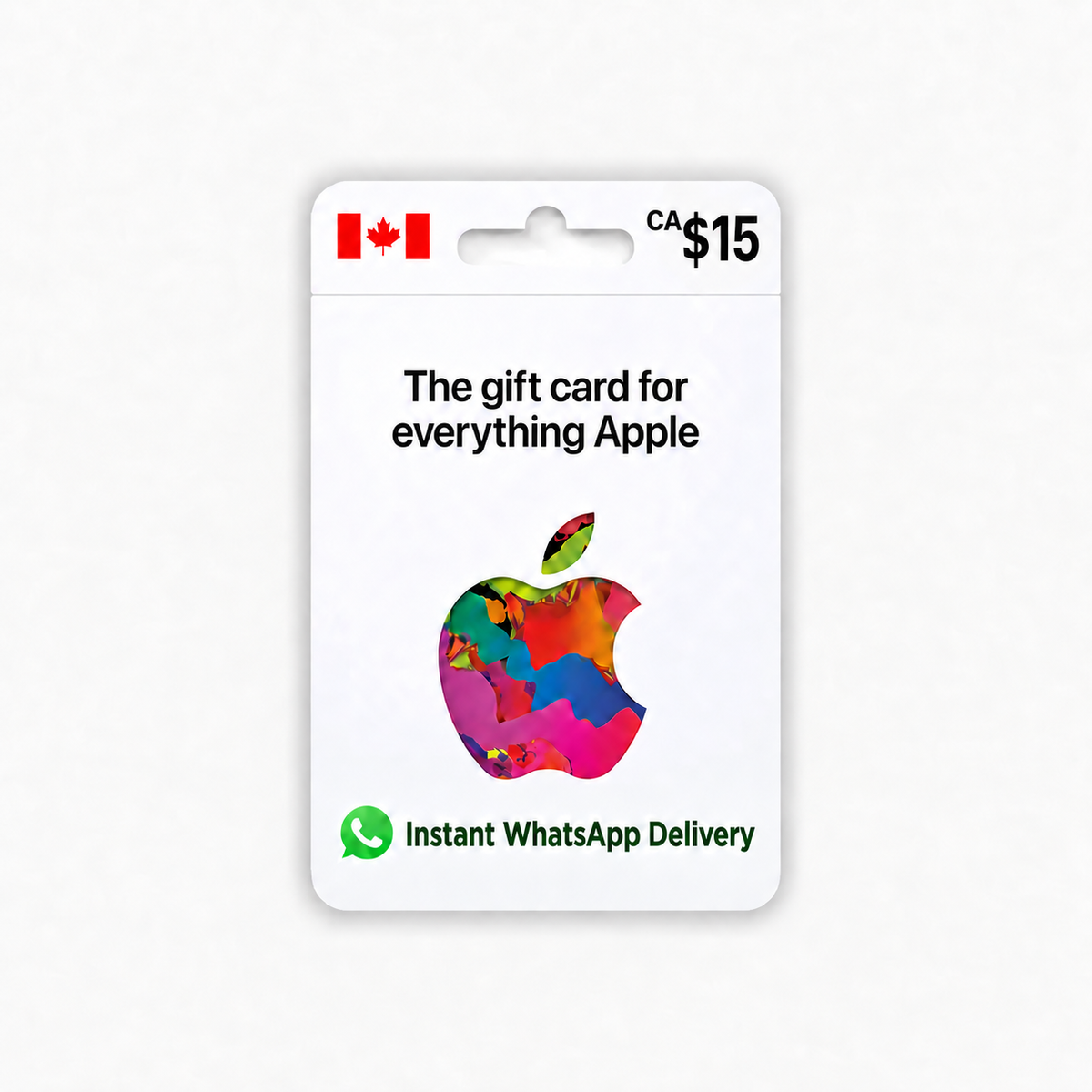 CA$15 Apple Gift Card for Canada with instant WhatsApp delivery