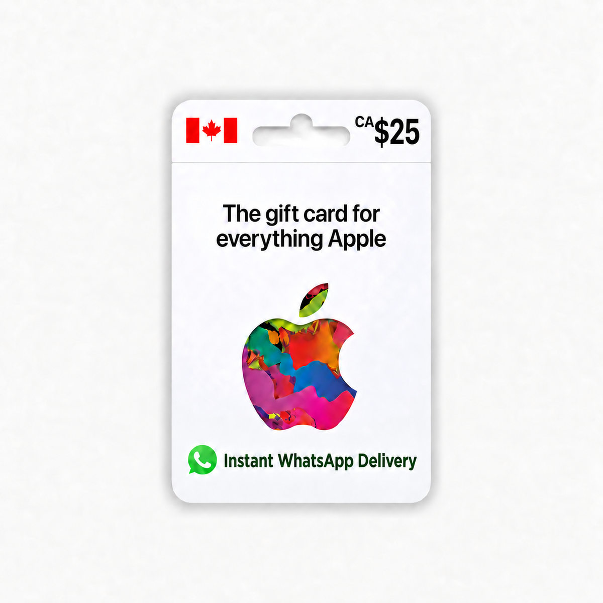CA$25 Apple Gift Card for Canada with instant WhatsApp delivery