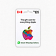 CA$25 Apple Gift Card for Canada with instant WhatsApp delivery