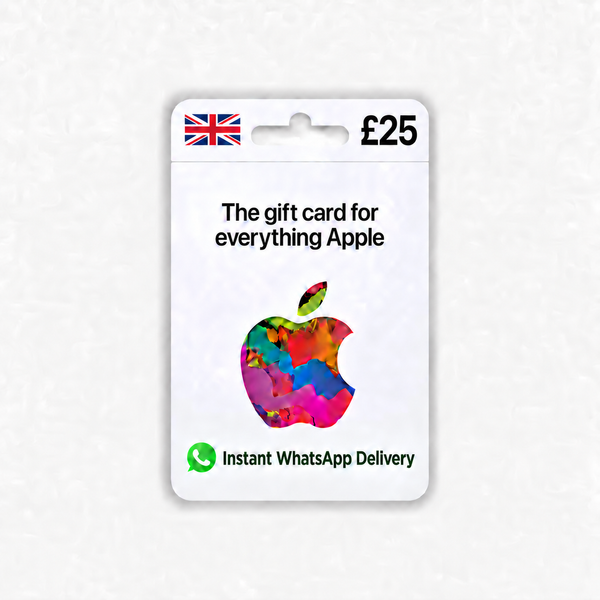 UK £25 Apple and iTunes gift card with instant WhatsApp delivery