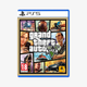 Grand Theft Auto V PS5 game case with character images and rating on a white background