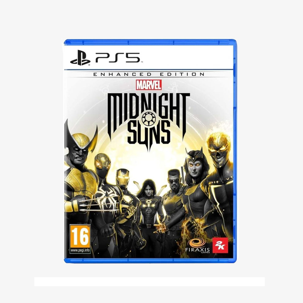 Marvel's Midnight Suns game case for PS5 on a white background