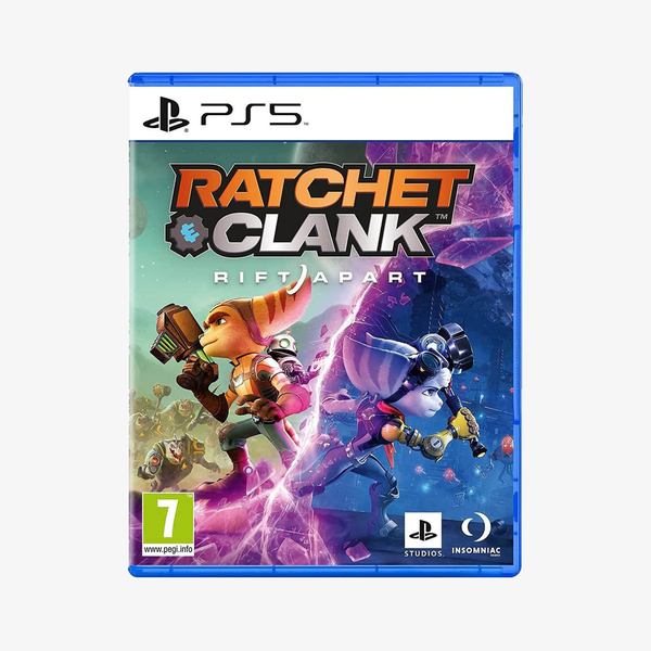 Ratchet & Clank: Rift Apart game case for PS5 on a white background